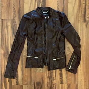 Brown Leather Express Jacket